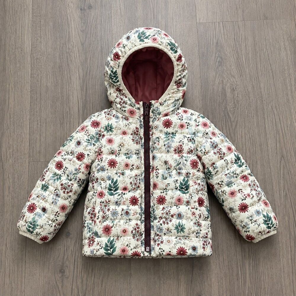 Optima Girls Winter Jacket Size 4 Heavyweight Hooded Parka Coat